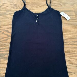 dark blue long tight tank